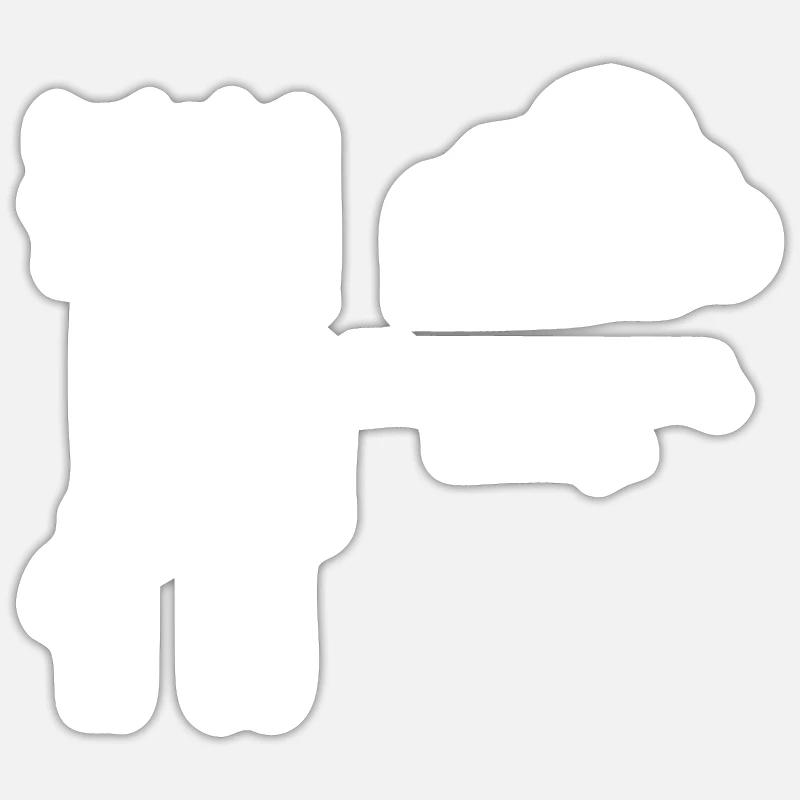 Programmierer Woraus bestehen Clouds Witz Spaß Sticker Größe S (10 x 10 cm)