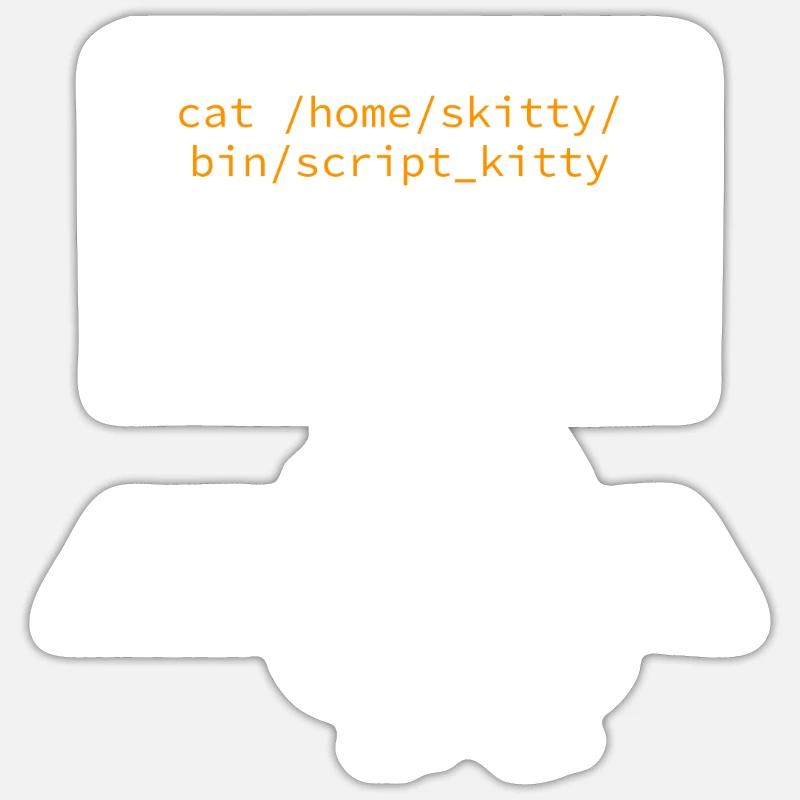 Katzenbesitzer Katzen Programmierer Informatik - Sticker Größe S (10 x 10 cm) - Mattweiß