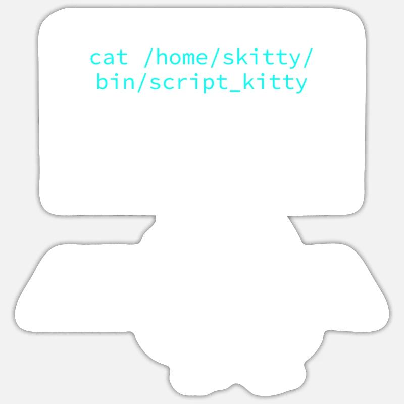 Katzenbesitzer Programmierer Coder Informatiker Sticker Größe S (10 x 10 cm)