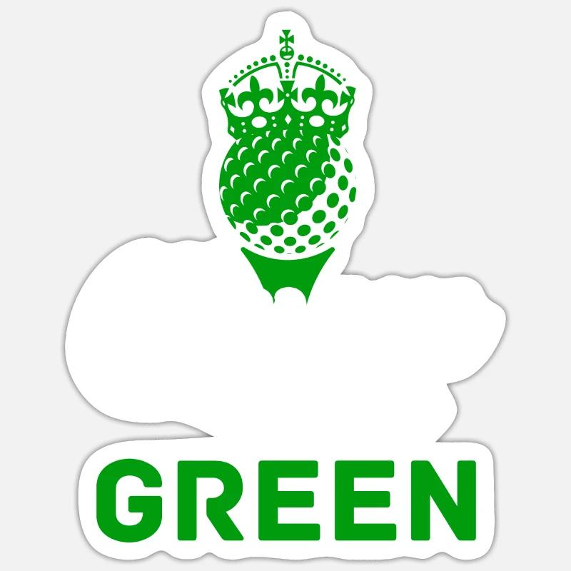 Golf Golfer Golfspieler Golfen Golfplatz - Sticker Größe S (10 x 10 cm) - Mattweiß