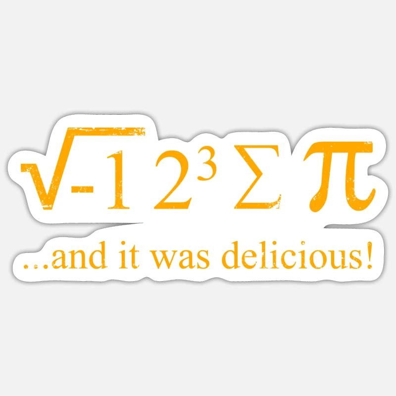 Math Student Mathematician Joke I ate some Pie - Sticker size S (10 x 10 cm) - white matte
