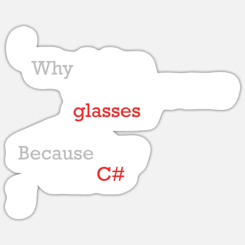 C# Programmierer Witz Code Coder C Sharp Sticker Größe S (10 x 10 cm)