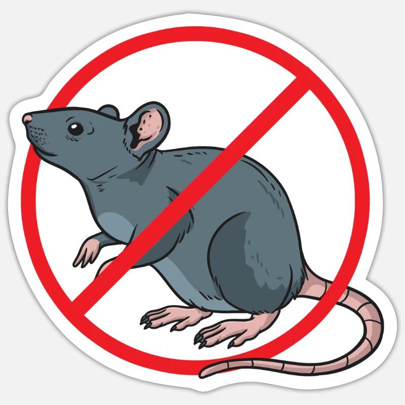 Schädlingsbekämpfung Kammerjäger - Sticker Größe S (10 x 10 cm) - Mattweiß