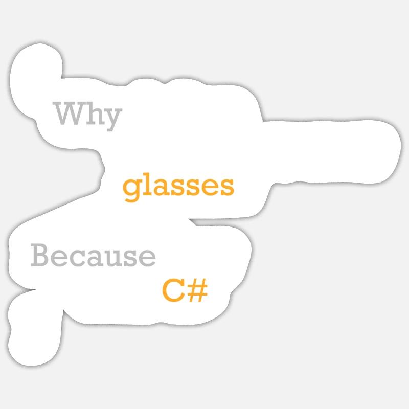 C# Code Witz Programmierer Hacker C Sharp Coder Sticker Größe S (10 x 10 cm)