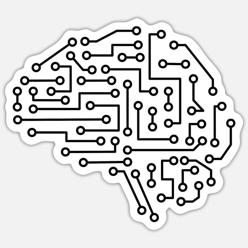 Machine Learning AI Data Science Heartbeat Data - Sticker taille S (10 x 10 cm) - blanc mat