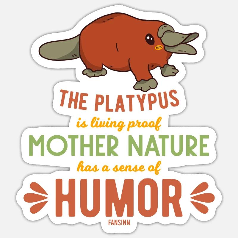 Platypus Australia Down Under Wilderness Sticker size S (10 x 10 cm)