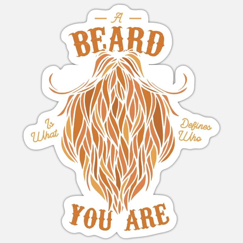 Bart Bartträger Bärte Geschenk Sticker Größe S (10 x 10 cm)