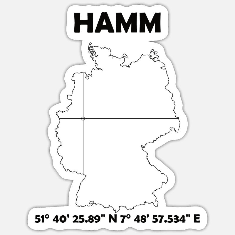 Hamm Map Sticker size S (10 x 10 cm)