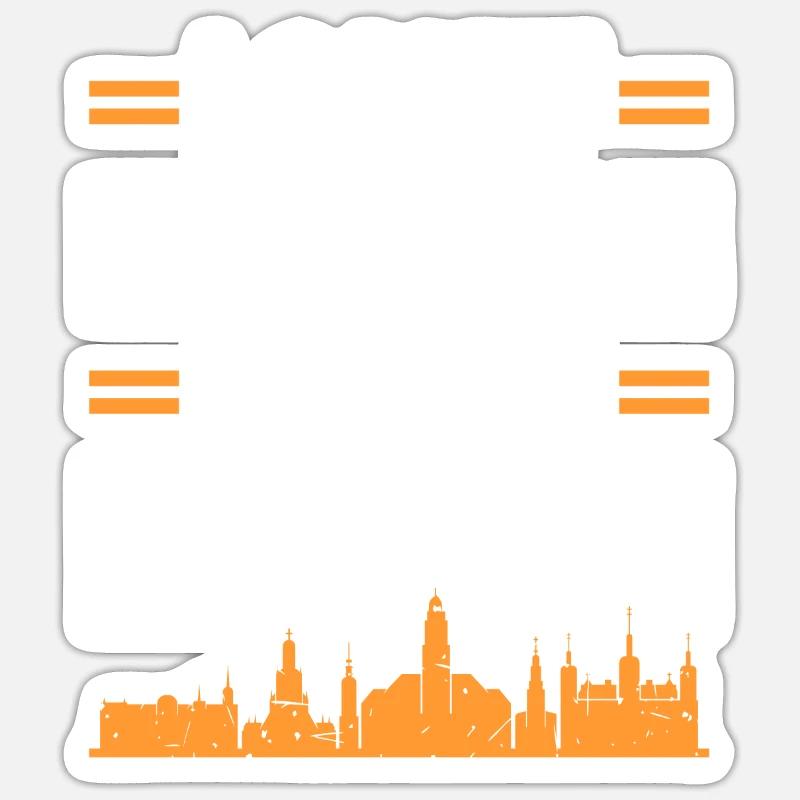 Dresde - Sticker taille S (10 x 10 cm) - blanc mat