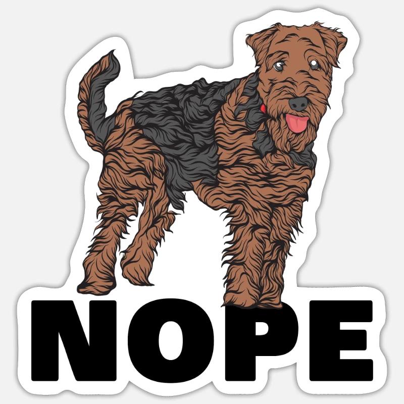 Airedale Terrier - Sticker size S (10 x 10 cm) - white matte