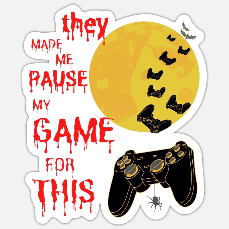 conception de joueurs d’Halloween. Maillot de nerd du jeu Sticker taille S (10 x 10 cm)