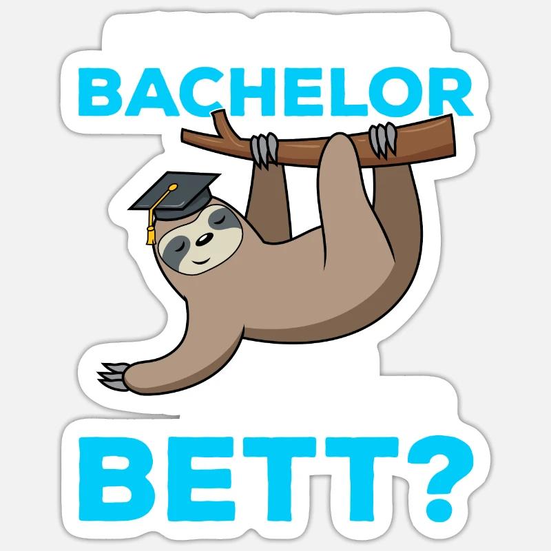 Student Bachelor Absolvent Bachelor Abschluss - Sticker Größe S (10 x 10 cm) - Mattweiß