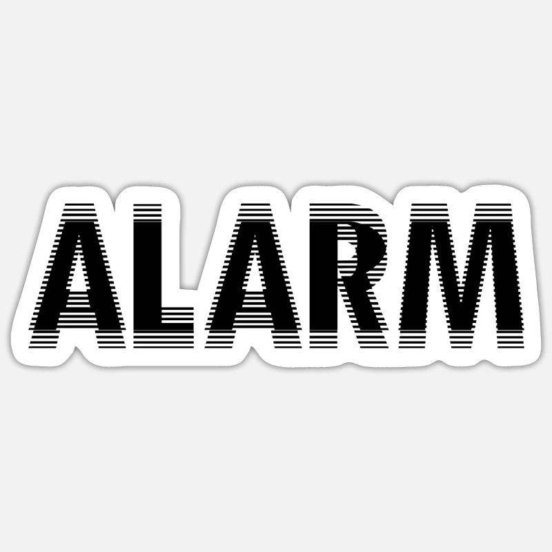Alerte - Sticker taille S (10 x 10 cm) - blanc mat
