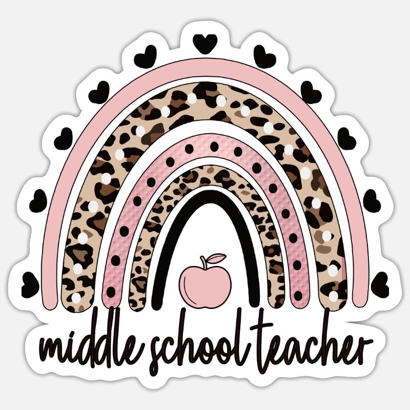 Enseignant enseignant collège Pédagogue - Sticker taille S (10 x 10 cm) - blanc mat