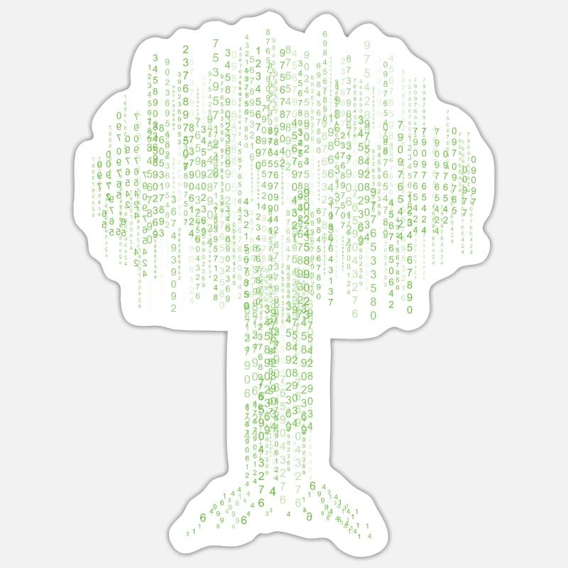 Binärbaum Codierung Computer Programmierer Sticker Größe S (10 x 10 cm)