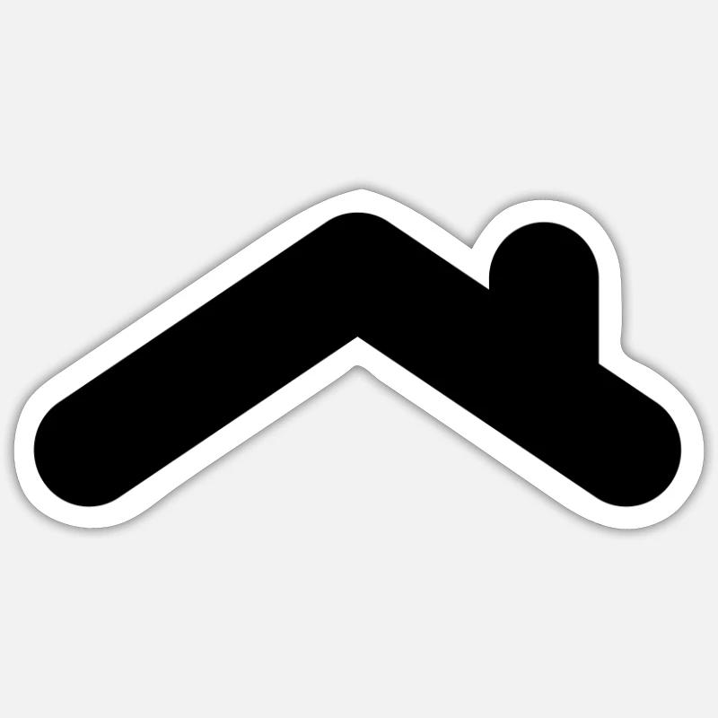 Dach - Sticker Größe S (10 x 10 cm) - Mattweiß
