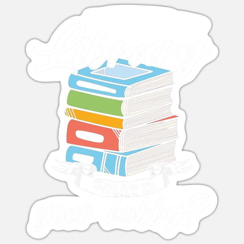 Library library Gift - Sticker size S (10 x 10 cm) - white matte