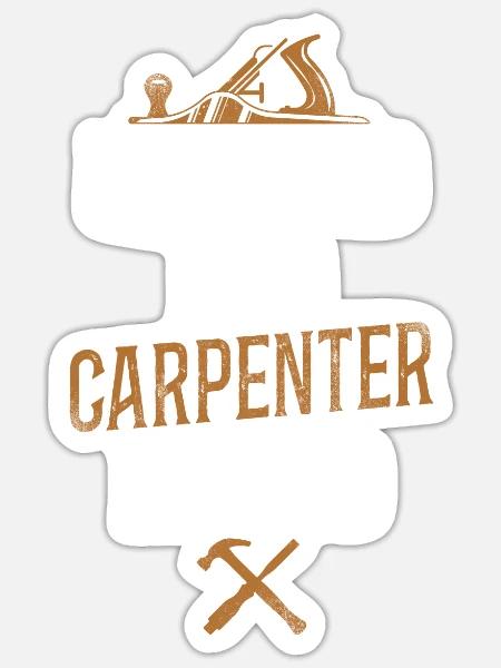 Woodworker Carpenter Tools Vintage - Sticker Größe S (10 x 10 cm) - Mattweiß