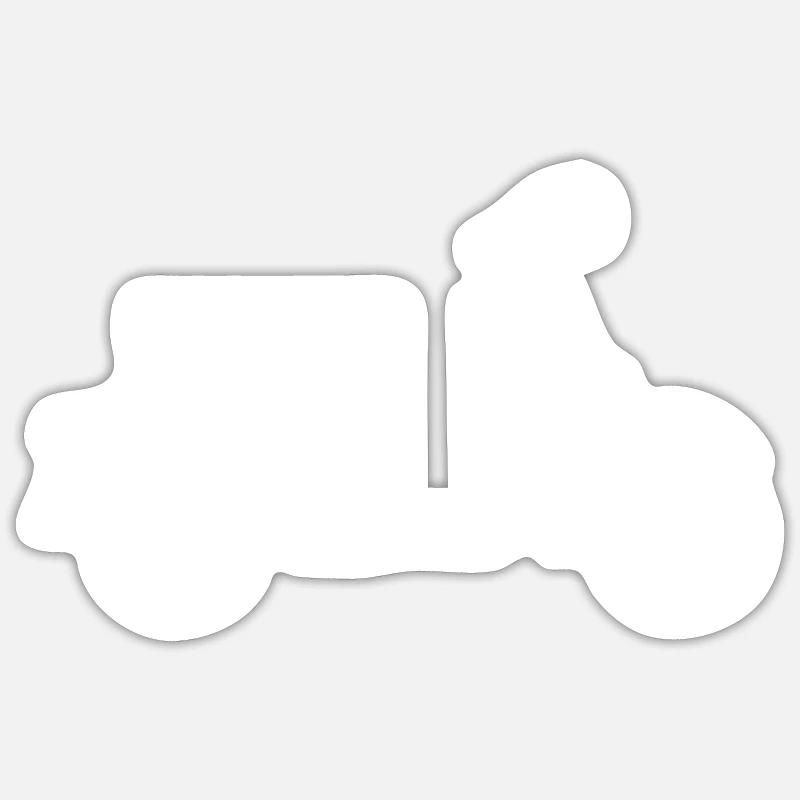 Roller Silhouette - Sticker taille S (10 x 10 cm) - blanc mat