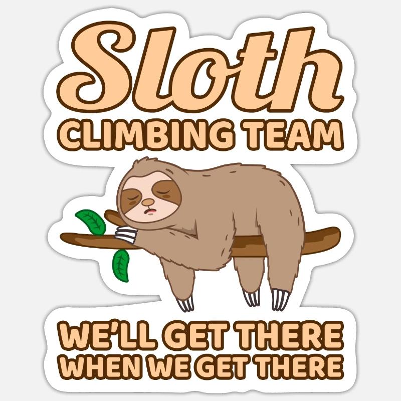 Sloth - Sticker size S (10 x 10 cm) - white matte