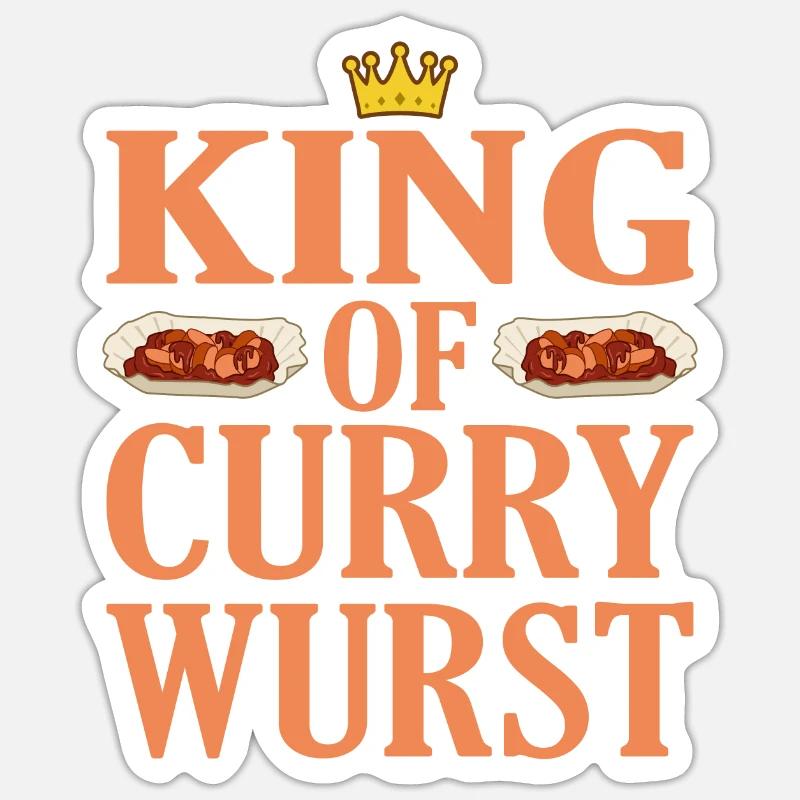 Currywurst Sticker size S (10 x 10 cm)