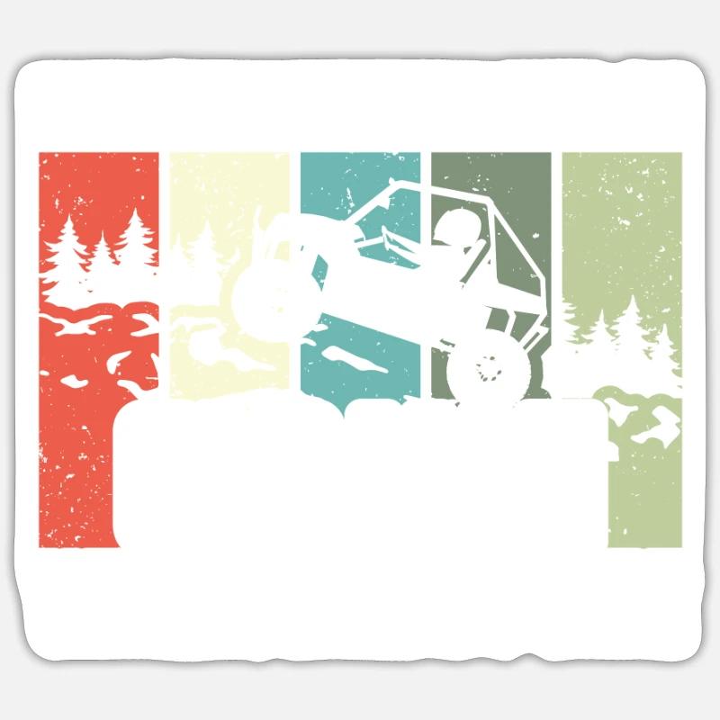 Never Underestimate An Old Man With A Side By Side - Sticker Größe S (10 x 10 cm) - Mattweiß