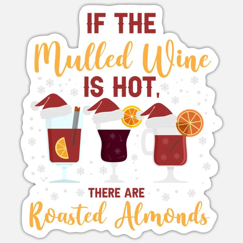 Mulled Wine - Sticker size S (10 x 10 cm) - white matte
