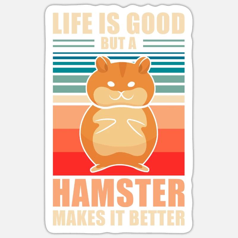 Hamster Sticker size S (10 x 10 cm)