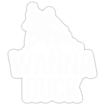 Rugby - Sticker Größe S (10 x 10 cm) - Mattweiß - Vorne