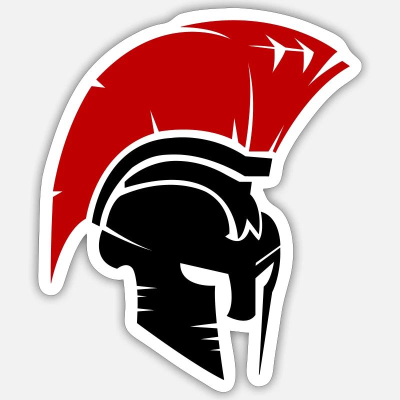spartan - Sticker taille S (10 x 10 cm) - blanc mat
