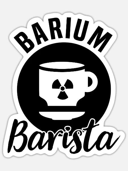 Gesundheitstechniker Radiologe Röntgen Kaffee - Sticker Größe S (10 x 10 cm) - Mattweiß