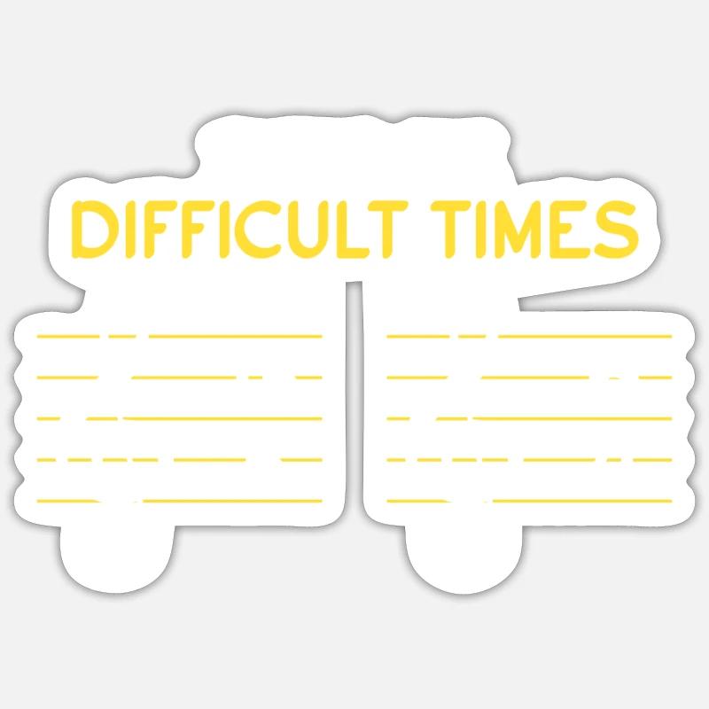 These Are Difficult Times Music Notes Music Note Sticker size S (10 x 10 cm)