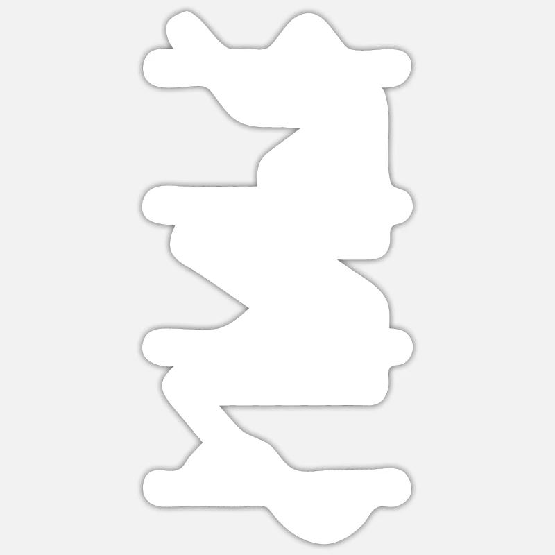 Synthesizer Techno Waveform Synth Nerd - Sticker size S (10 x 10 cm) - white matte