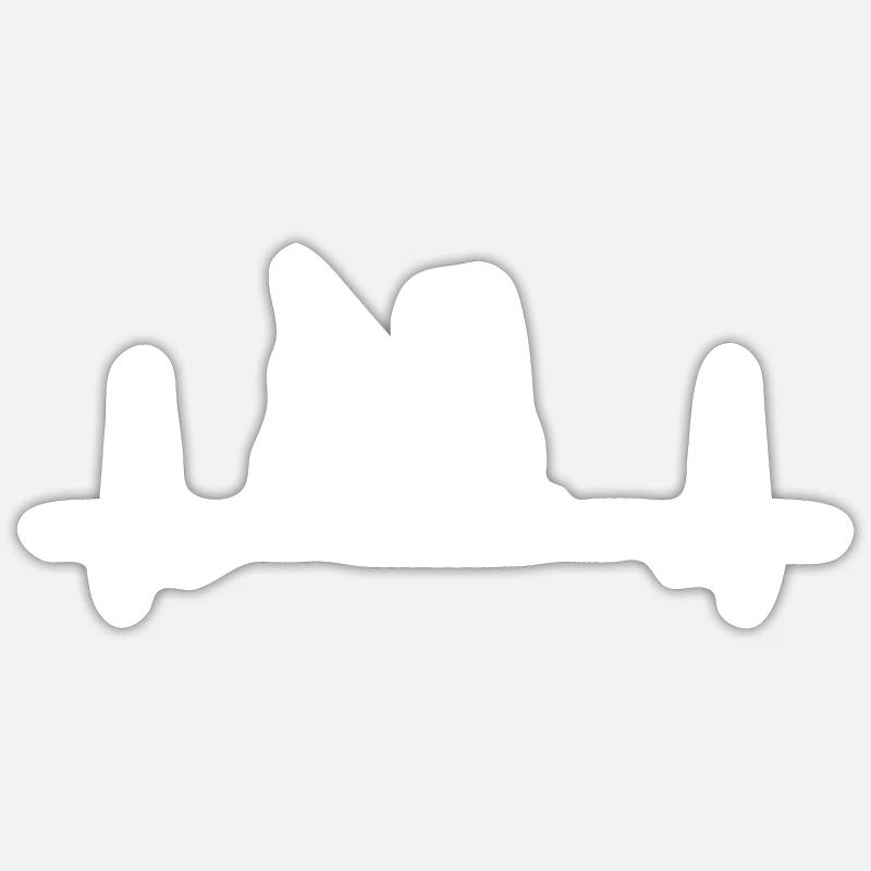 Flèche et Arc - Chasse à l’arc - Tir à l’arc - Sticker taille S (10 x 10 cm) - blanc mat