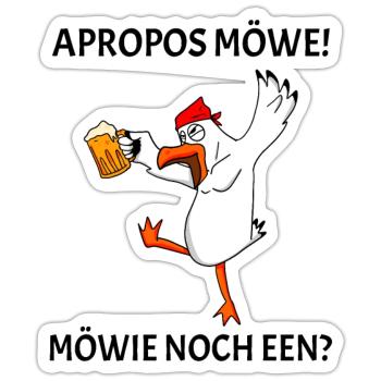 Plattdeutsch lustig - Sticker Größe S (10 x 10 cm) - Mattweiß - Vorne
