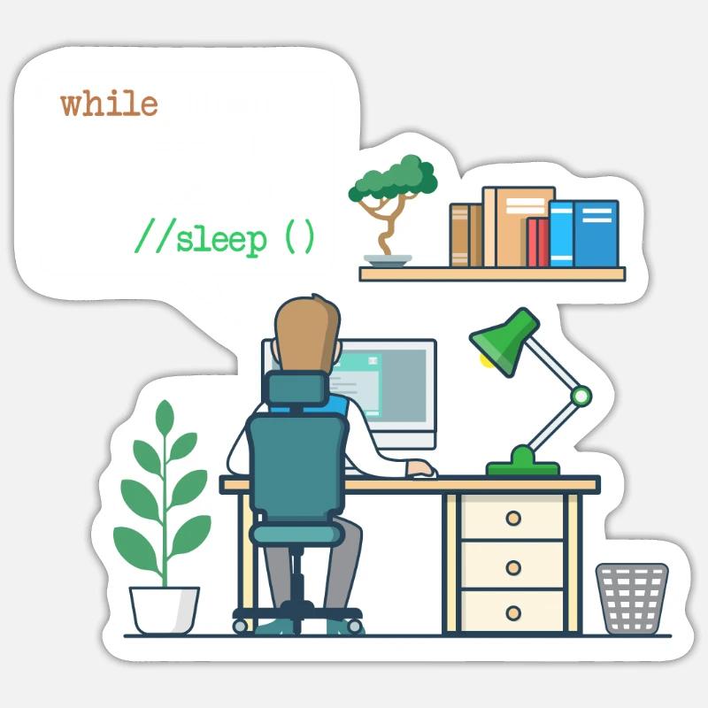 Eat Code Sleep | Funny Coder Programmeur Sticker taille S (10 x 10 cm)