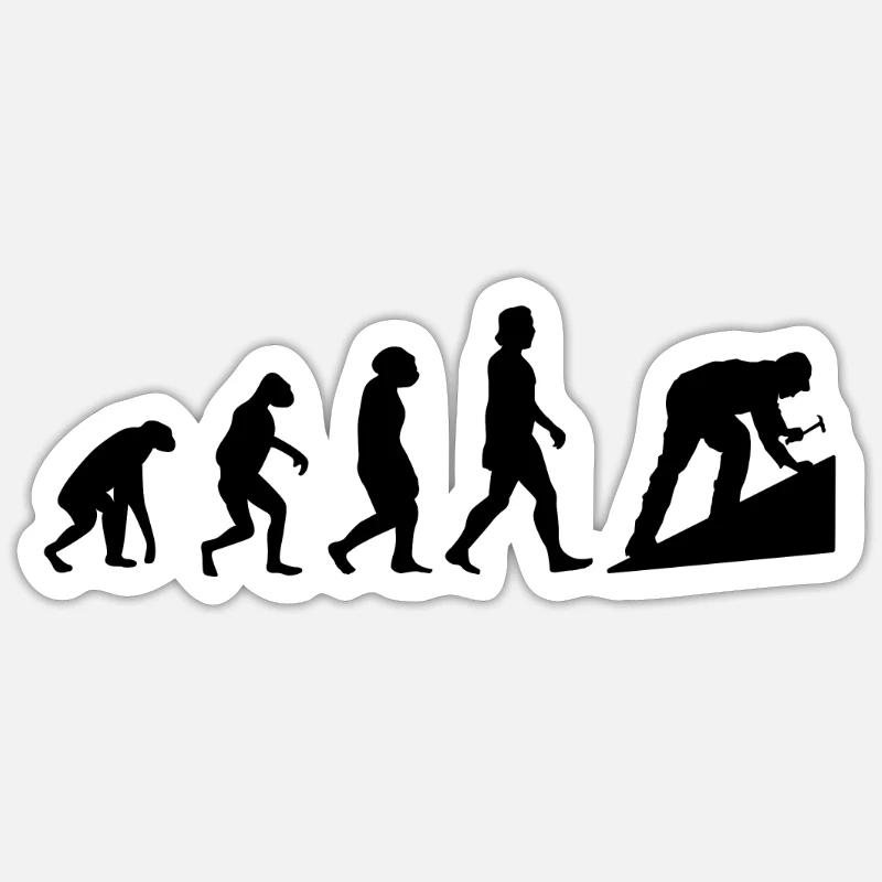 Toit de toit Evolution toit - Sticker taille S (10 x 10 cm) - blanc mat