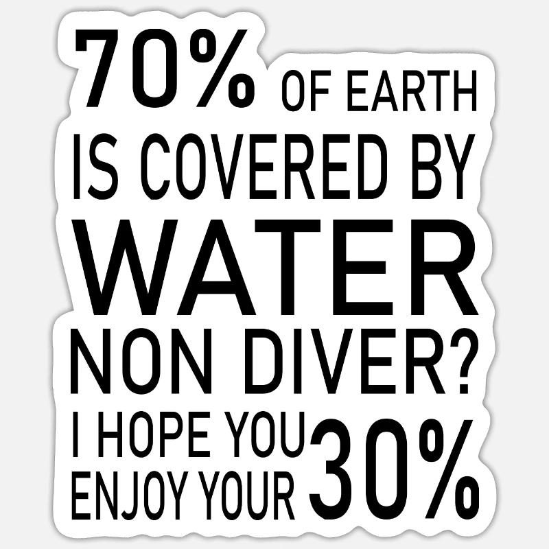Diving Dive plonger - Sticker taille S (10 x 10 cm) - blanc mat