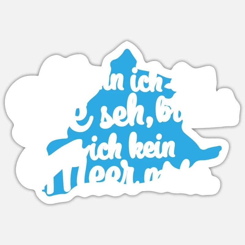 Wenn ich den See seh Walchensee Sticker Größe S (10 x 10 cm)