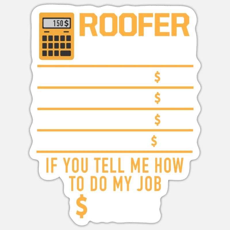 Roofer Hourly Rate Roofer Construction Site Shell Construction Sticker size S (10 x 10 cm)