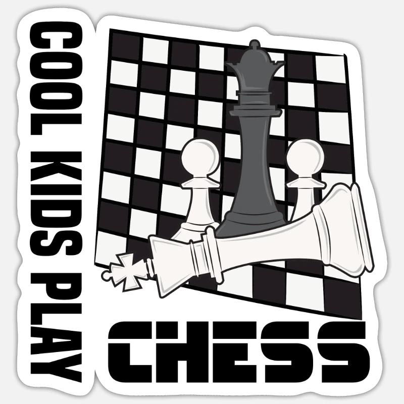 Chess - Sticker size S (10 x 10 cm) - white matte