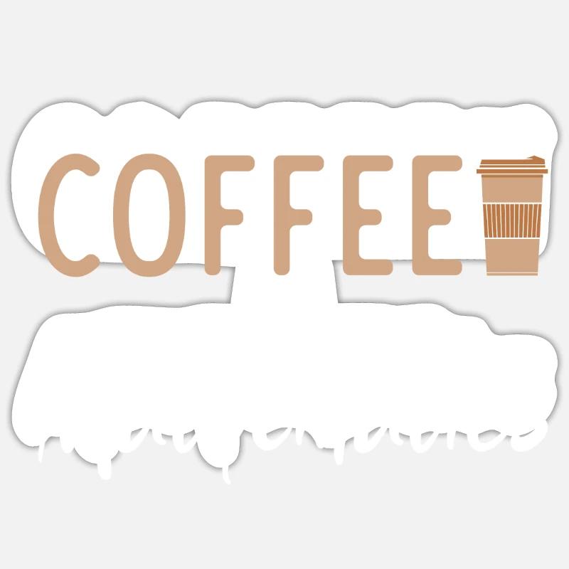 Coffee & Mathematics - Sticker size S (10 x 10 cm) - white matte