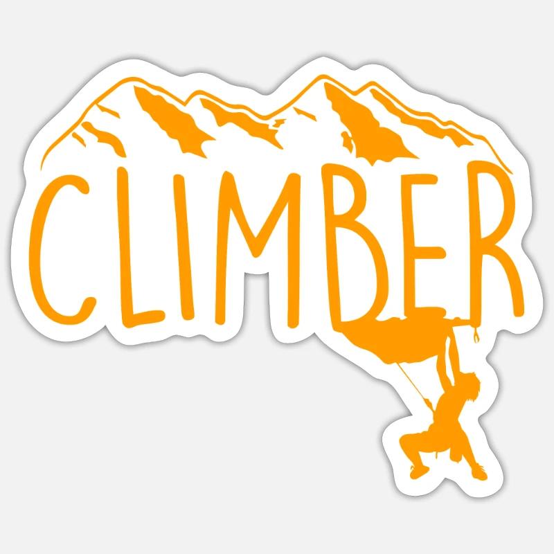 Grimper grimper grimper - Sticker taille S (10 x 10 cm) - blanc mat