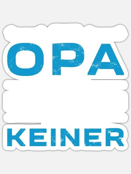 Opa Reparierheld Spruch - Sticker Größe S (10 x 10 cm) - Mattweiß