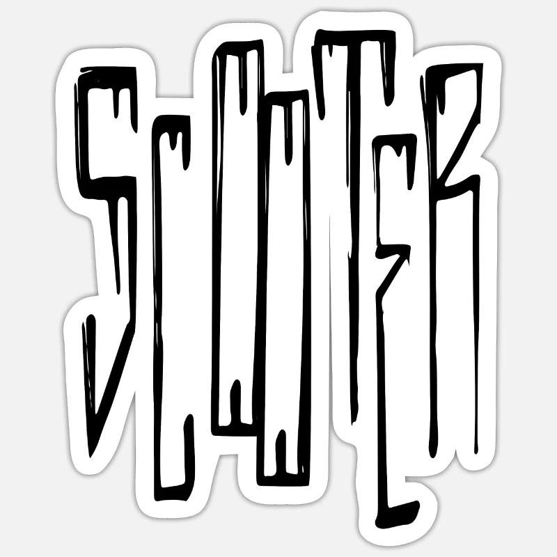 scooter - Sticker taille S (10 x 10 cm) - blanc mat