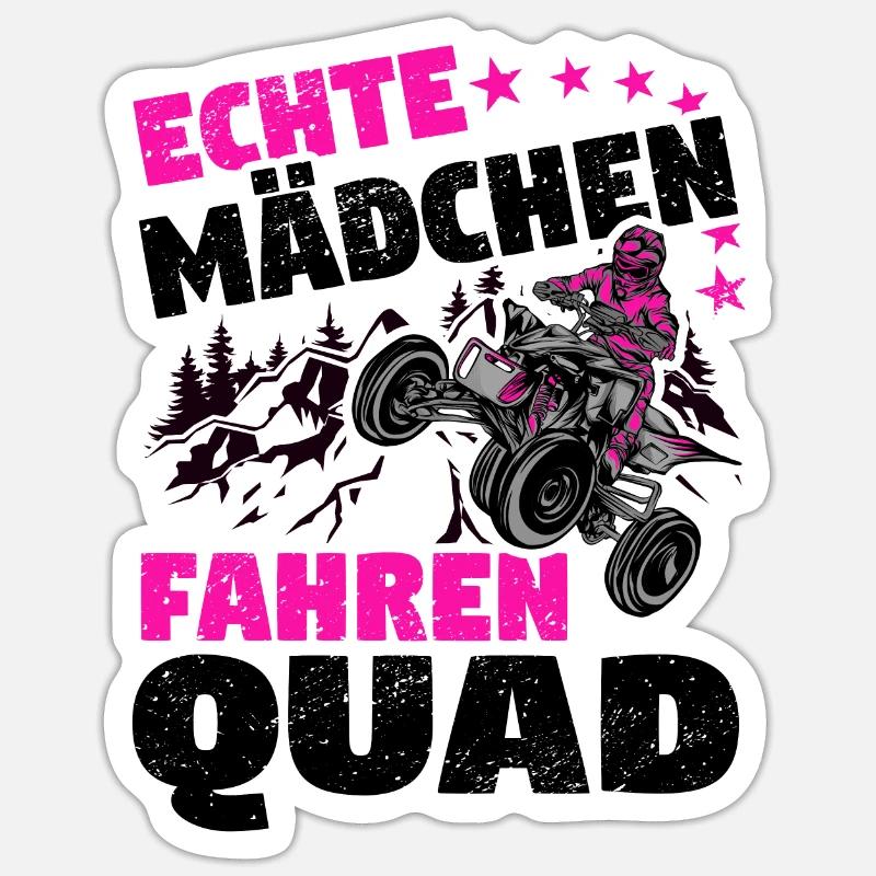 Quad - Sticker Größe S (10 x 10 cm) - Mattweiß