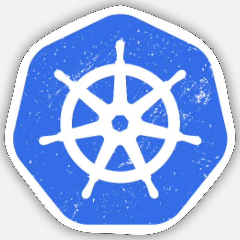 Kubernetes Für ITler Computer Nerd Geschenk Sticker Größe S (10 x 10 cm)