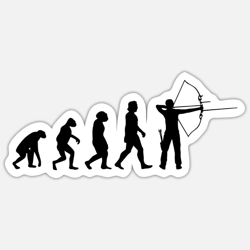 Arc-en-ciel Evolution arc-en-ciel Arc - Sticker taille S (10 x 10 cm) - blanc mat
