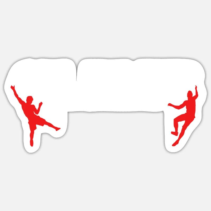 Felsklettern Boulder Kletterer Freiklettern Sticker Größe S (10 x 10 cm)