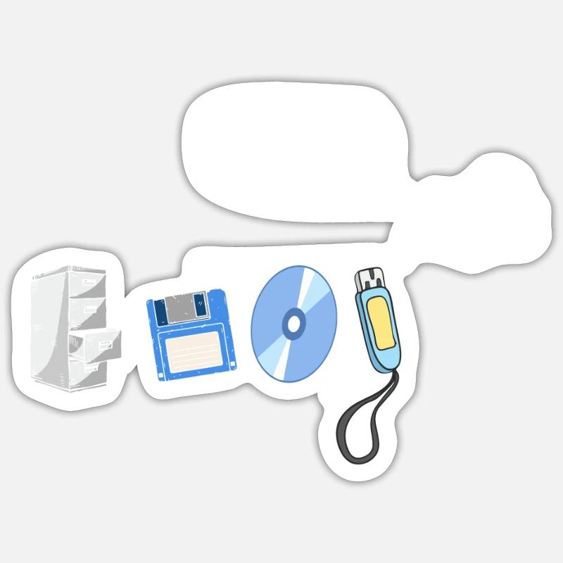 I Am Out You Fools Funny Data Storage Evolution - Sticker taille S (10 x 10 cm) - blanc mat
